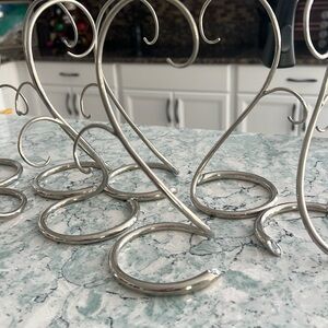 Swarovski crystal silver ornament stands